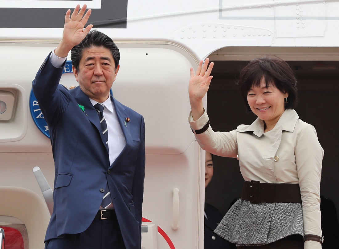 Prime Minister Abe and his wife Akie Abe