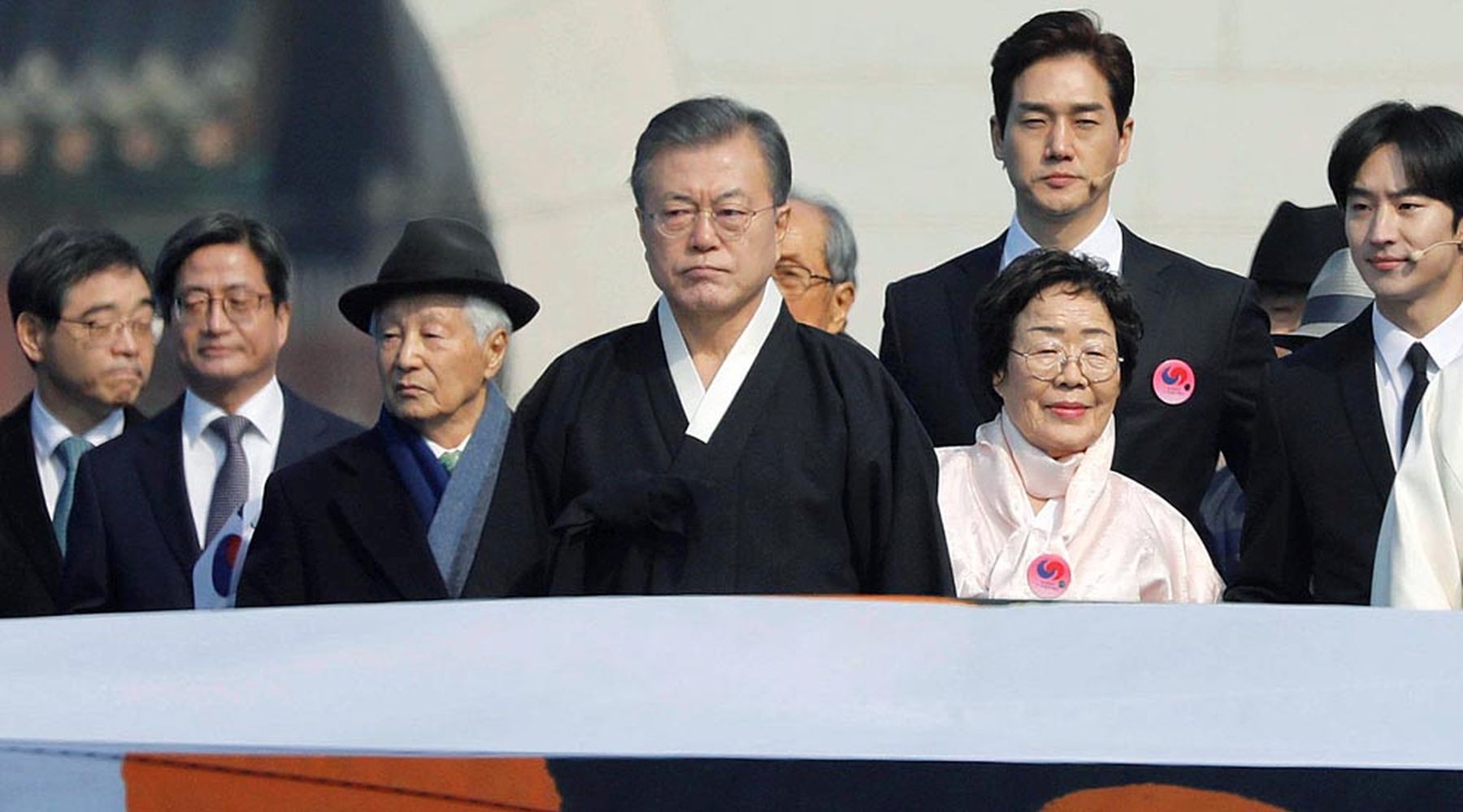 South Korean President Moon and others attend a ceremony celebrating the 100th anniversary of the March First Independence Movement against Japanese colonial rule in central Seoul