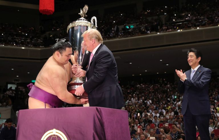 President Trump U.S. Cup to Japan Sumo Wrestler 014