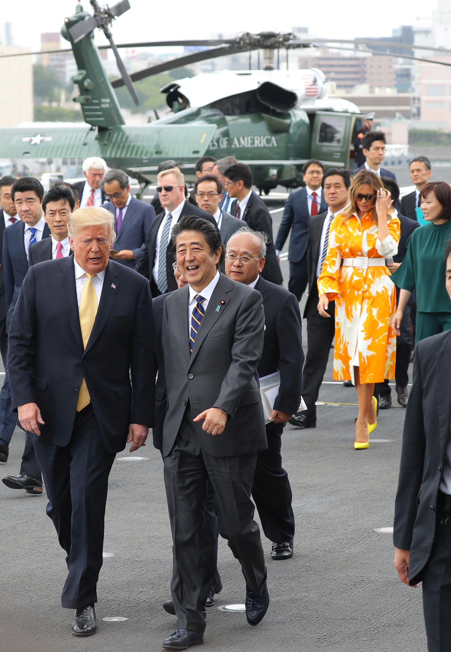 U.S. President Trump Visit to Japan Last day on Board of JSDF Kaga 017