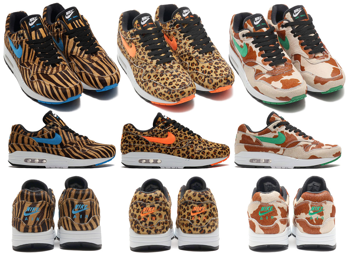 British Artist Dave White collabs with atmos for Nike Air Max 1 'Animal  Pack 3.0