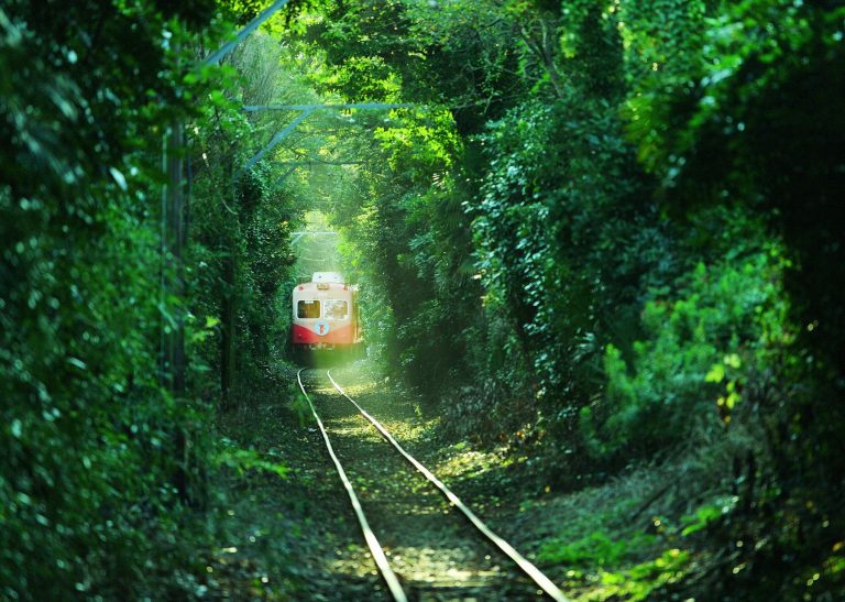 Japan Local Train Choshi Dentetsu in Chiba Prefecture