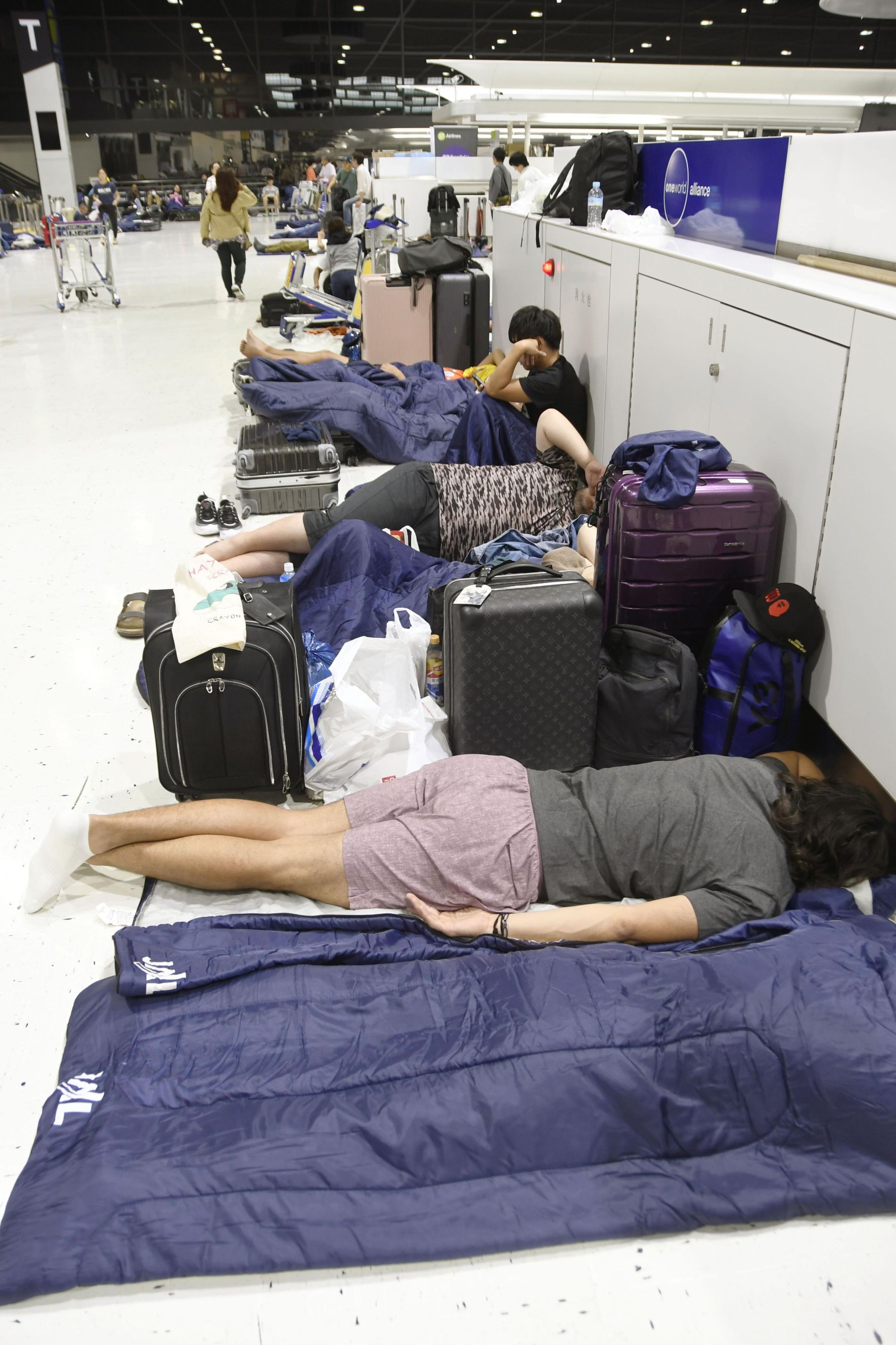 Japan Narita International Airport Aftermath of Typhoon Faxai 004