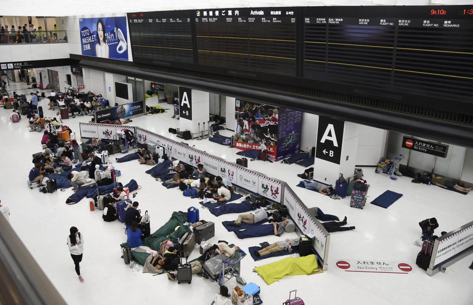 Japan Narita International Airport Aftermath of Typhoon Faxai 012