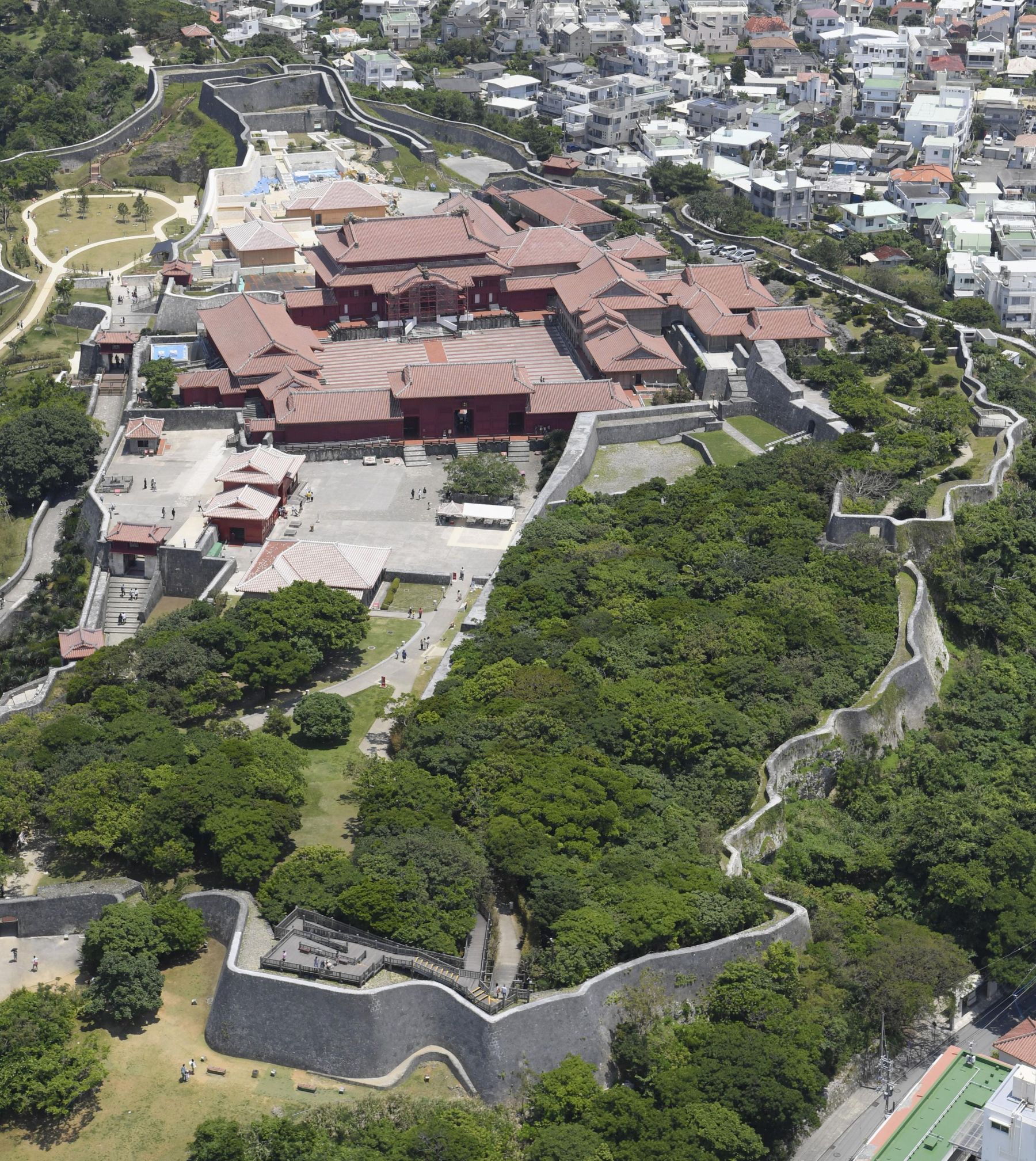 Okinawa Shuri Castle Fire in Japan