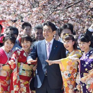 Japan Cherry Blossoms Politics Sakura wo miru kai