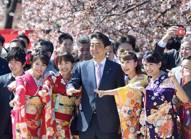 Japan Cherry Blossoms Politics Sakura wo miru kai