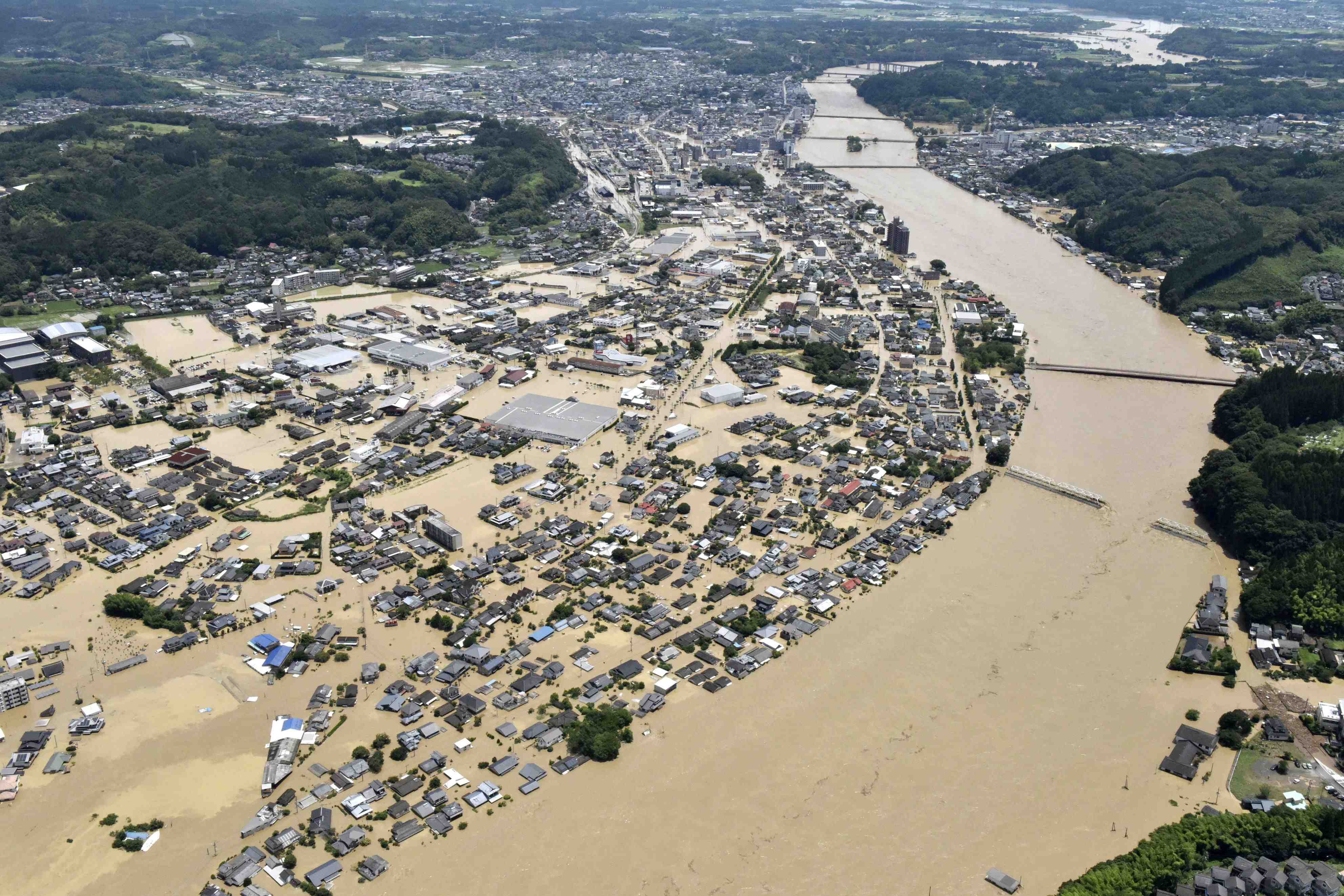Torrential rains pound Kumamoto Kyushu Flood Japan 045