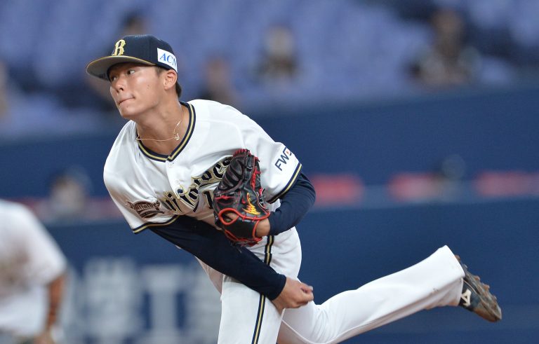 NPB Baseball Yoshinobu Yamamoto of the Orix Buffaloes