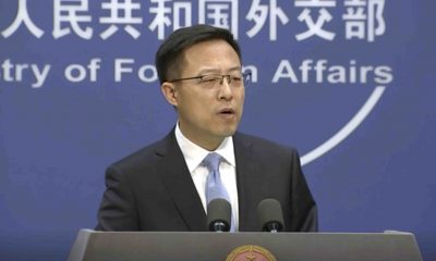In this image from video, Chinese Foreign Ministry spokesperson Zhao Lijian speaks at a briefing in Beijing Tuesday, Nov. 17, 2020. Lijian said Australia should do something “to promote mutual trust and cooperation” between the two countries, in response to the call from Australia’s trade minister Simon Birmingham for dialogue and discussion with China to stop the trade disruptions over tensions. Australia is the first country to ban China's Huawei from its 5G network and Canberra led a global effort calling for an independent probe into the origins of the COVID-19 pandemic, which first emerged in China’s Wuhan city. (AP Photo)