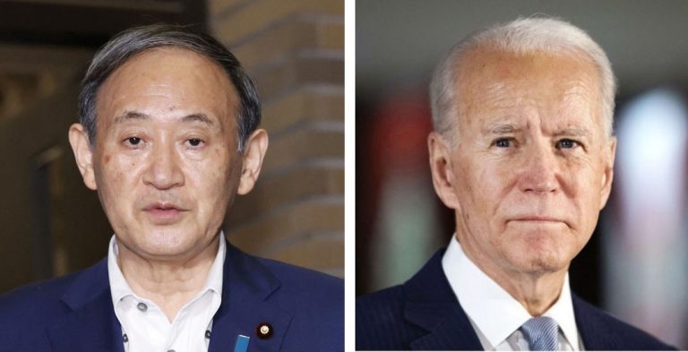 Japan PM Suga and US President Biden