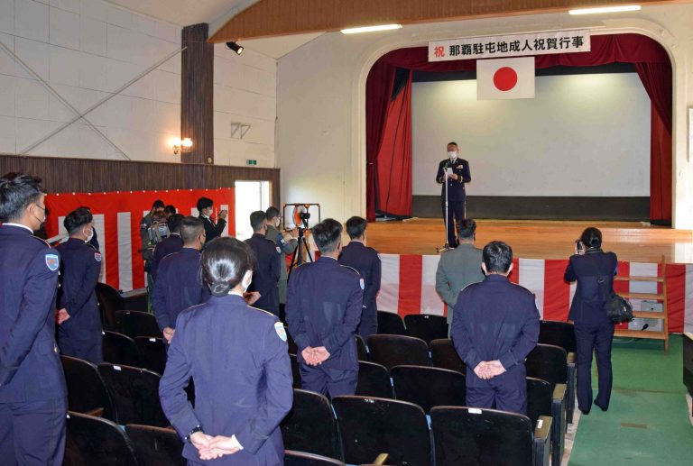 Japan Okinawa Naha JSDF base graduation ceremony 003