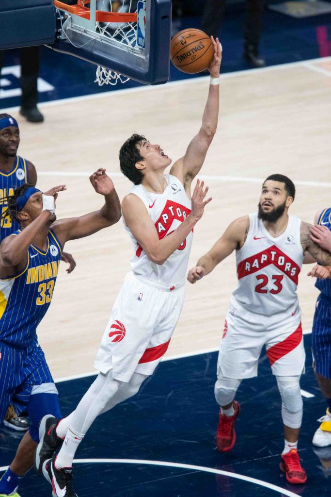 Memphis Grizzlies' Yuta Watanabe looks to pass the ball during the second  half of the team's NBA summer league basketball game against the Indiana  Pacers on Saturday, July 6, 2019, in Las