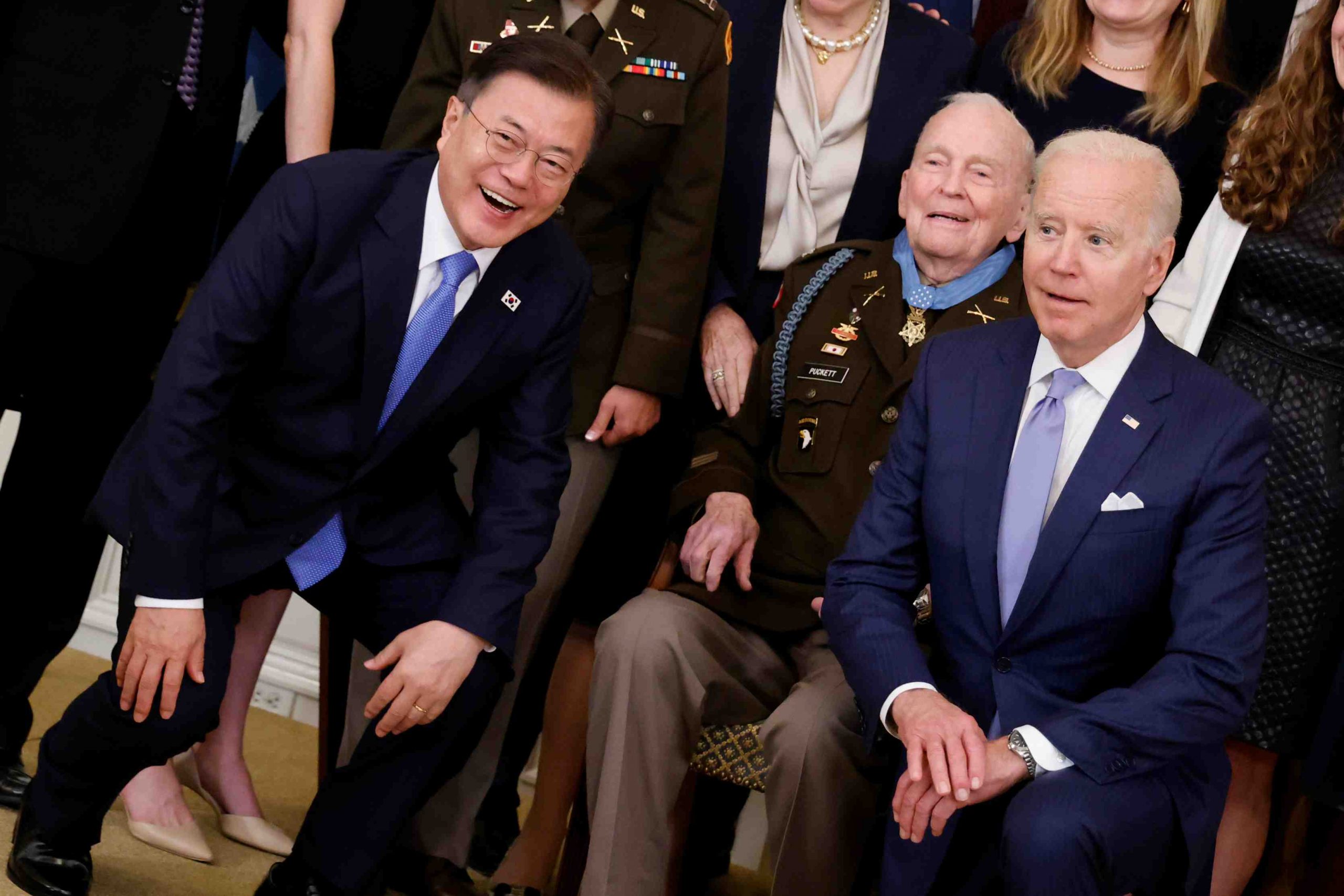 U.S. President Biden and South Korea's President Moon Jae-in ...