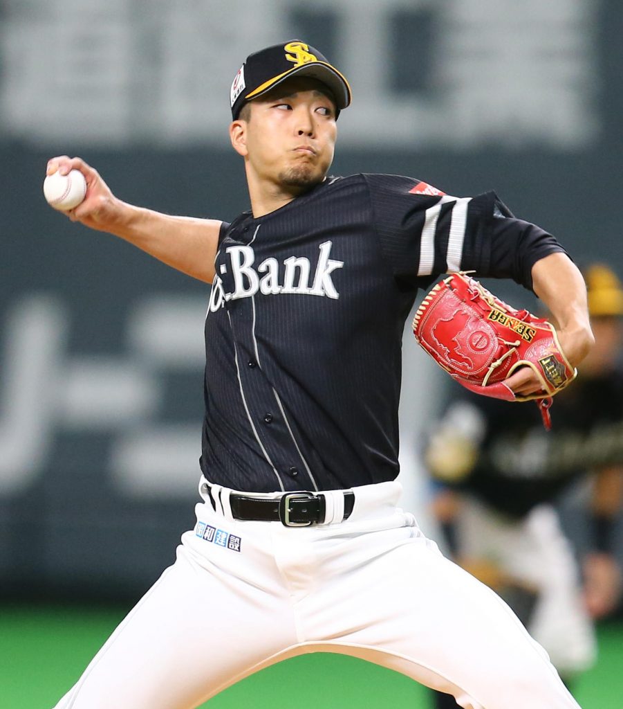 Baseball: Climax Series in Japan Kodai Senga of the SoftBank Hawks