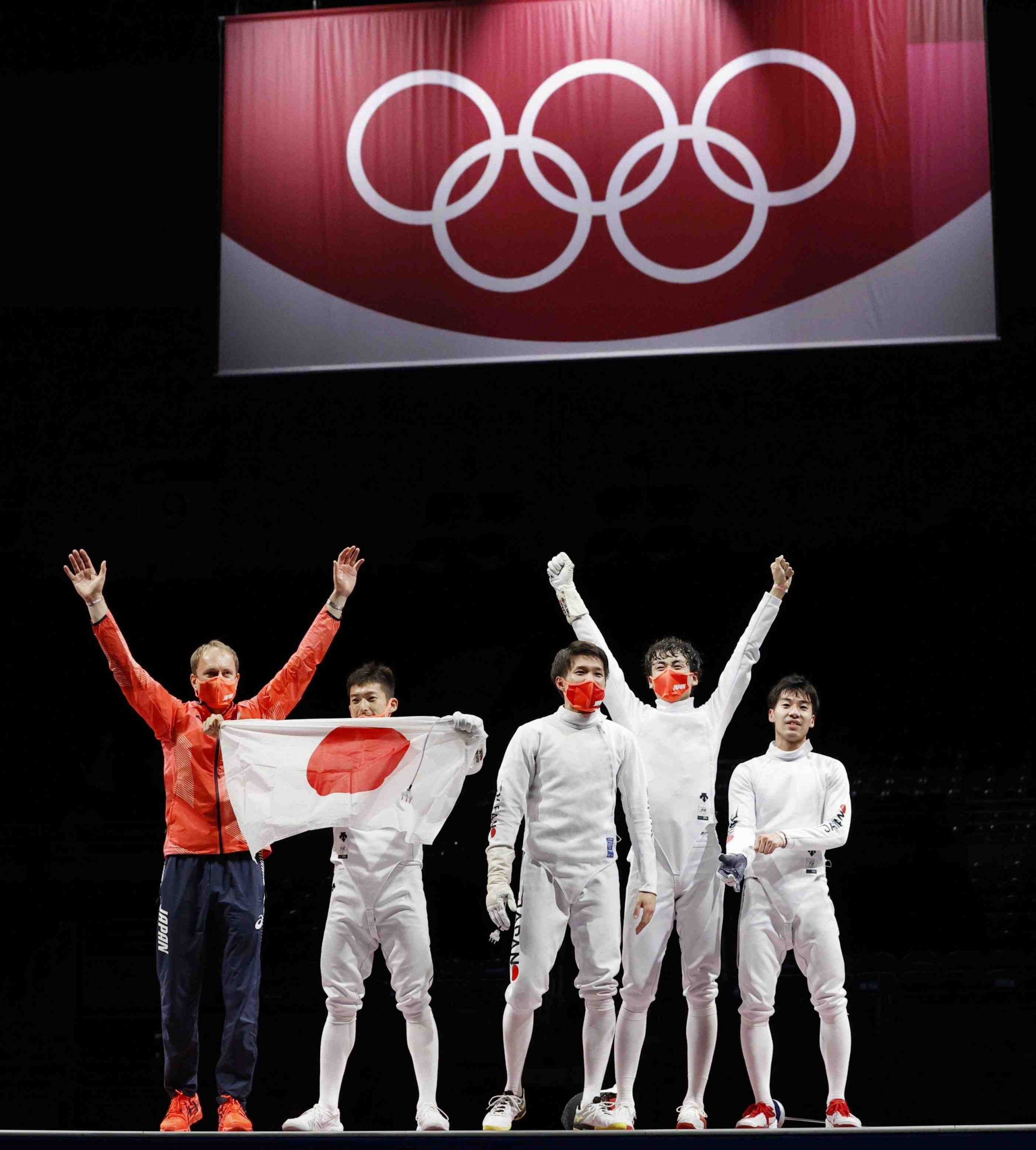 Tokyo Olympics Fencing Epee Japan team Gold medal 010 JAPAN Forward