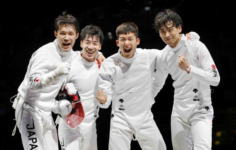 Tokyo Olympics Fencing Epee Japan team Gold medal 012