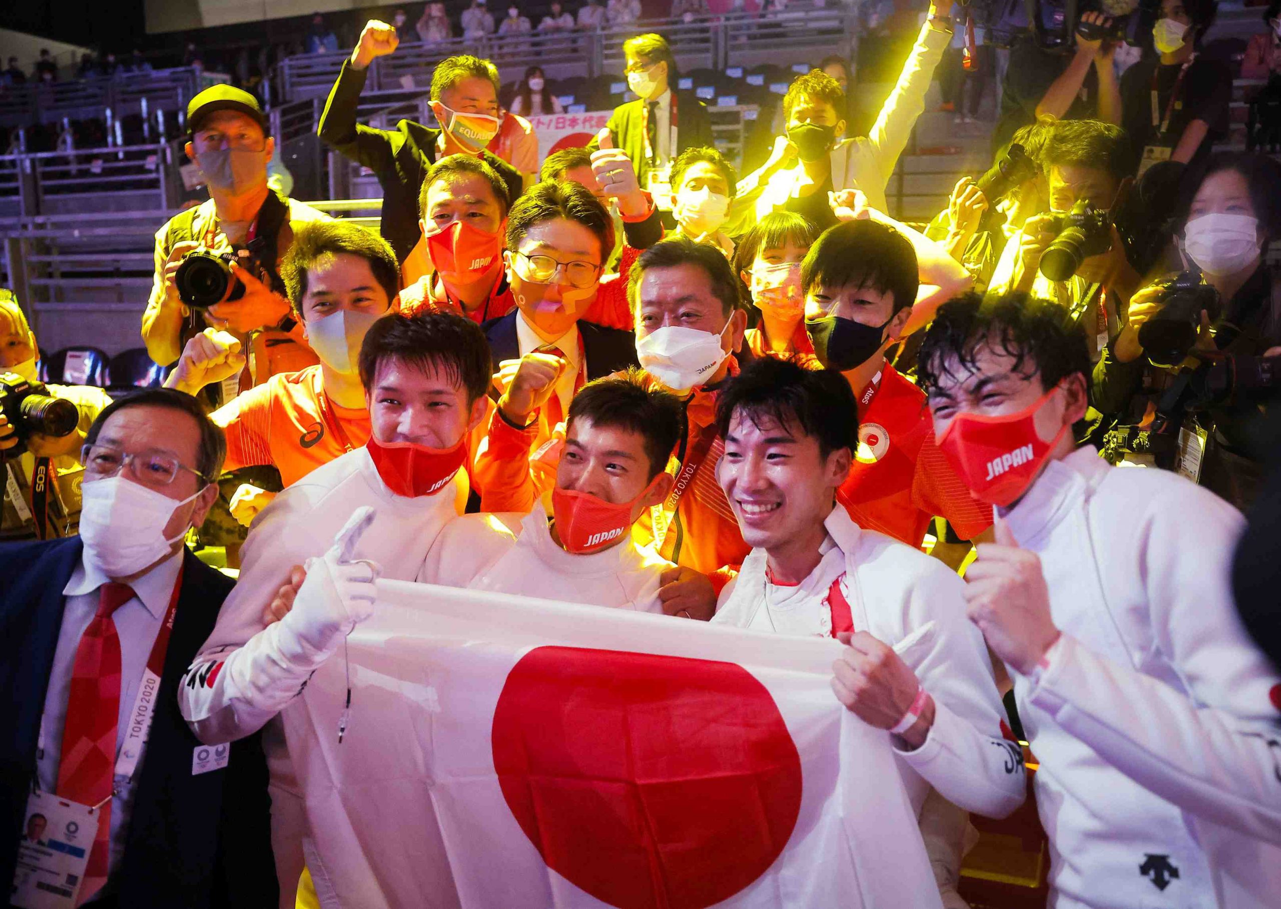 Fencing Men's Team Epee Gold medal match JAPAN Forward