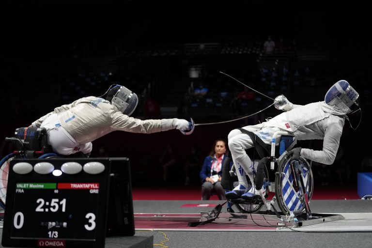 APTOPIX Tokyo 2020 Paralympics Wheelchair Fencing