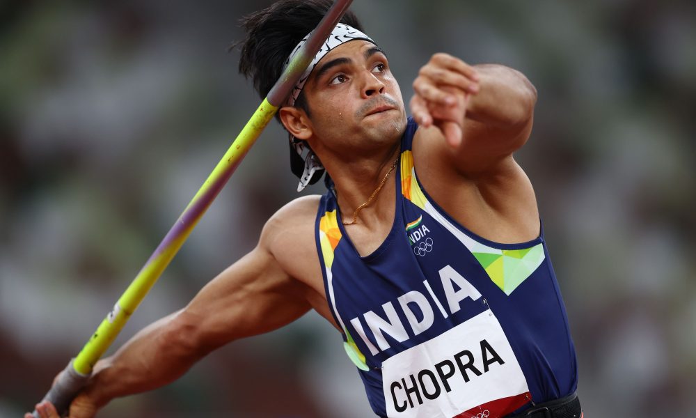 Tokyo 2020 Olympics - Athletics - Men's Javelin Throw - Final - Olympic Stadium, Tokyo, Japan - August 7, 2021. Neeraj Chopra of India in action REUTERS/Kai Pfaffenbach