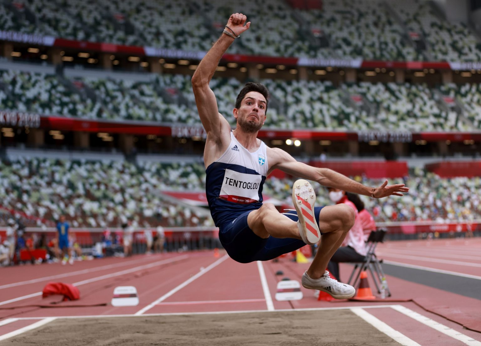 TRACK and FIELD Miltiadis Tentoglou Leaps to Gold in Men’s Long Jump