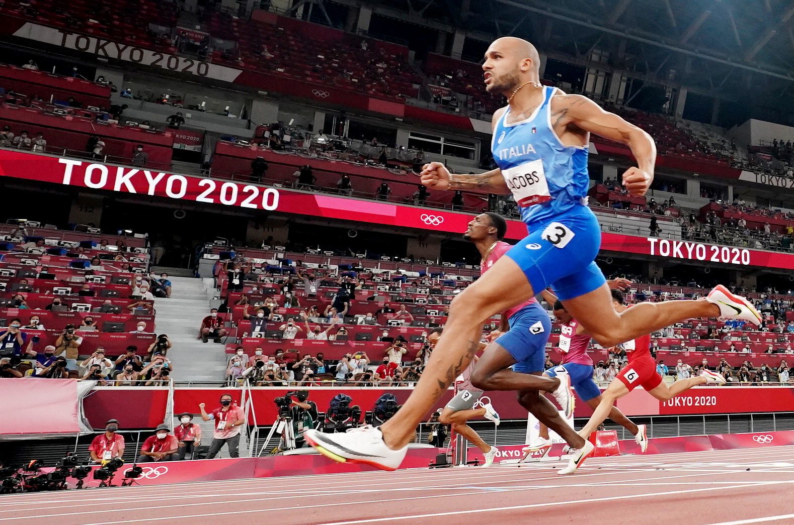 TRACK and FIELD Italy’s Lamont Marcell Jacobs Victorious in Men’s 100