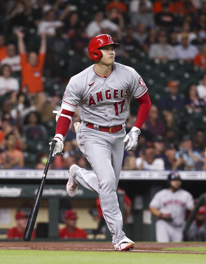 Shohei Ohtani Los Angeles Angels King of the World Japan flag