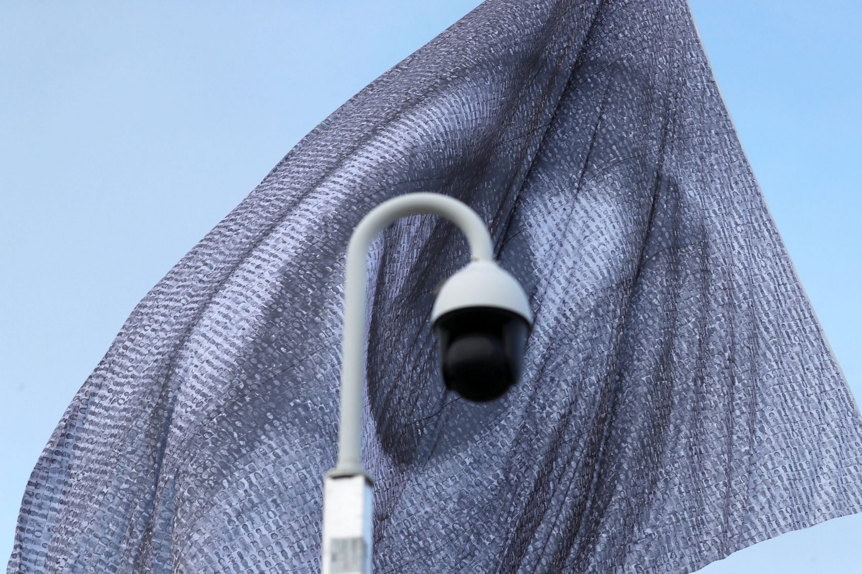 Swiss artist and activist, Dan Acher's aerial climate installation 