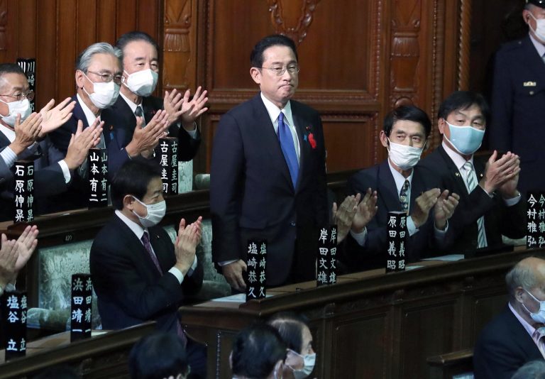 Japan Politics New Prime Minister Fumio Kishida 003