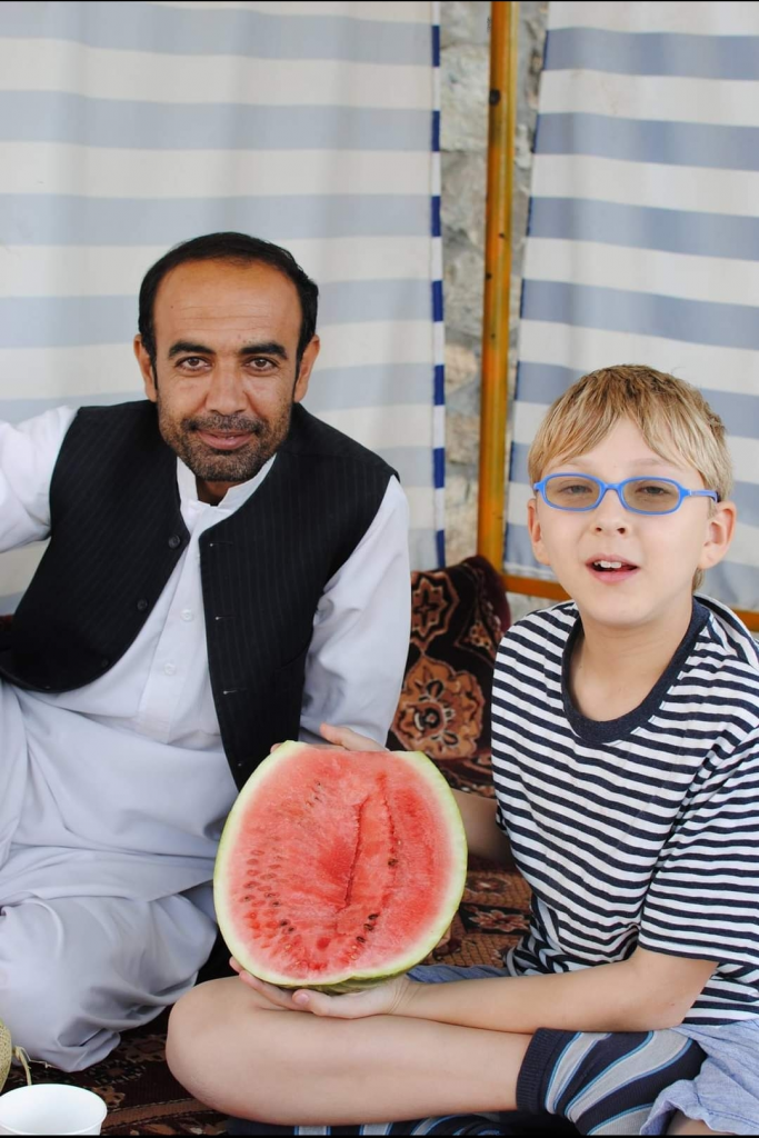 Zubair with the author's son