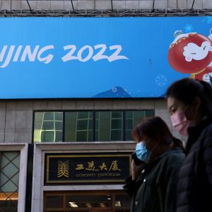 FILE PHOTO: Beijing marks 100 days to the opening of Beijing 2022 Winter Olympics