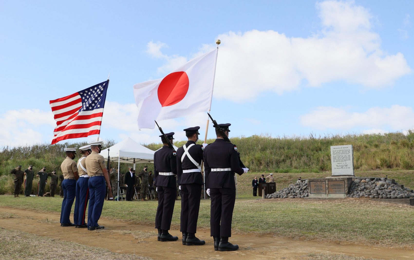 Japan US Alliance and Flag