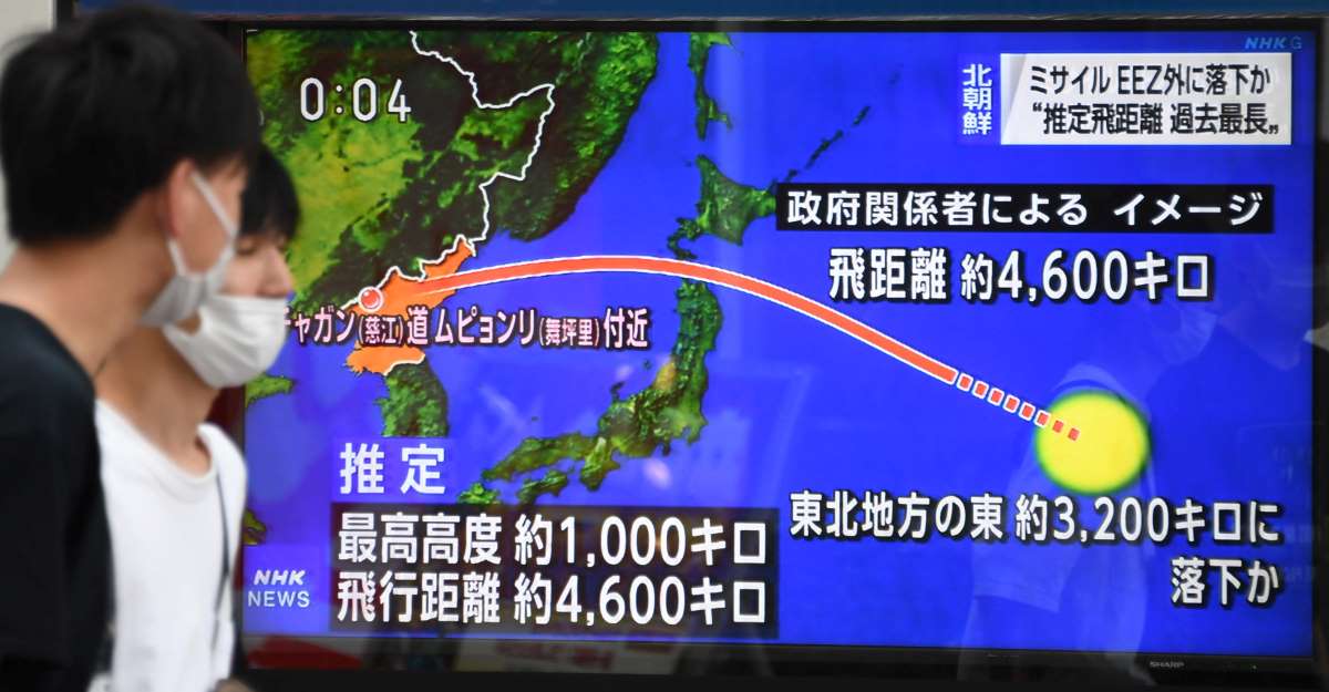 North Korea sends missile soaring over Japan in escalation - POLITICO