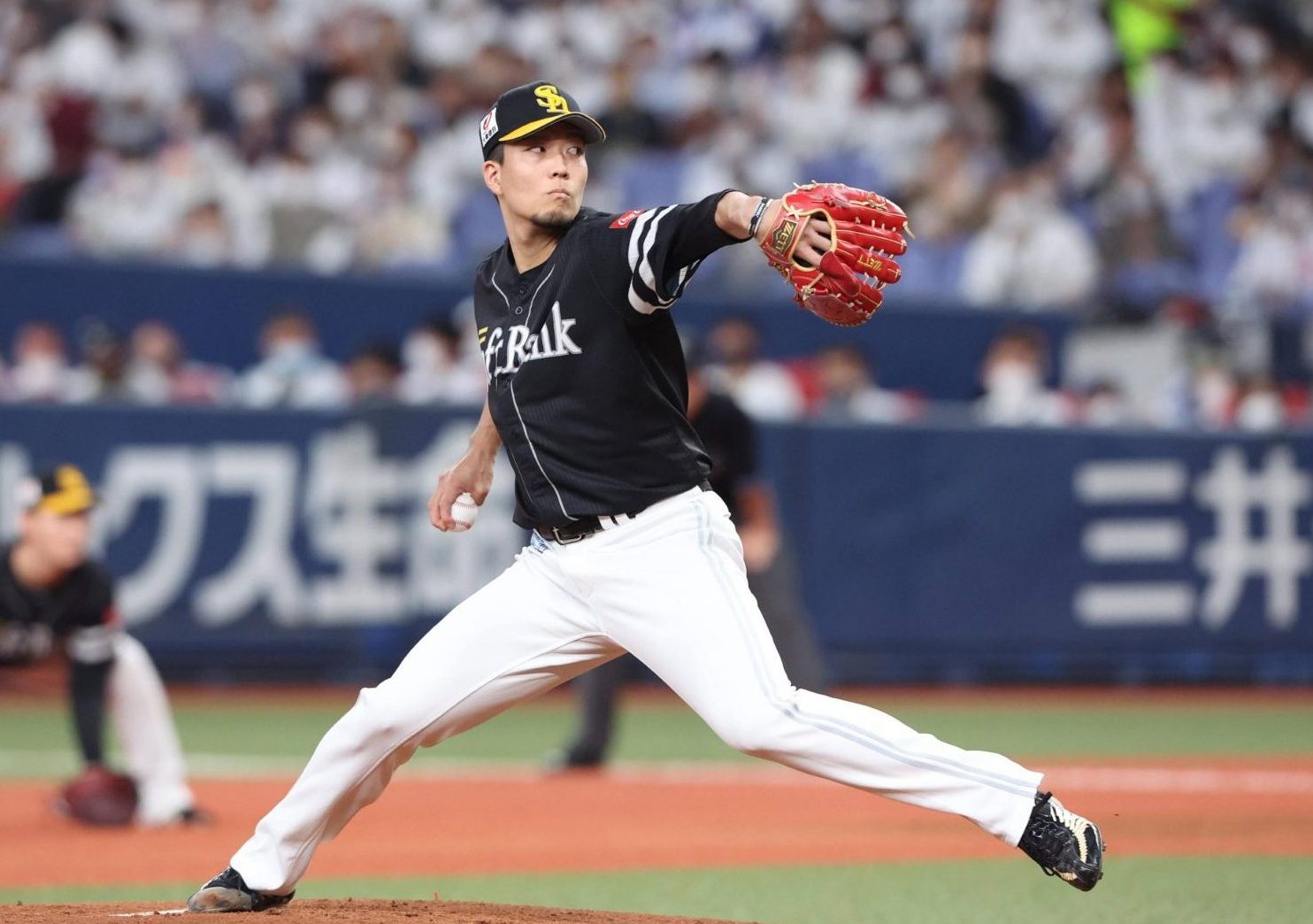 Kodai Senga #34 - Game Used Jersey - 7 IP, ER, 5 K's, Earns 10th