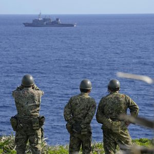 Search of Self Defense Helicopter on April 8 off the coast of Miyakojima, Kyodo