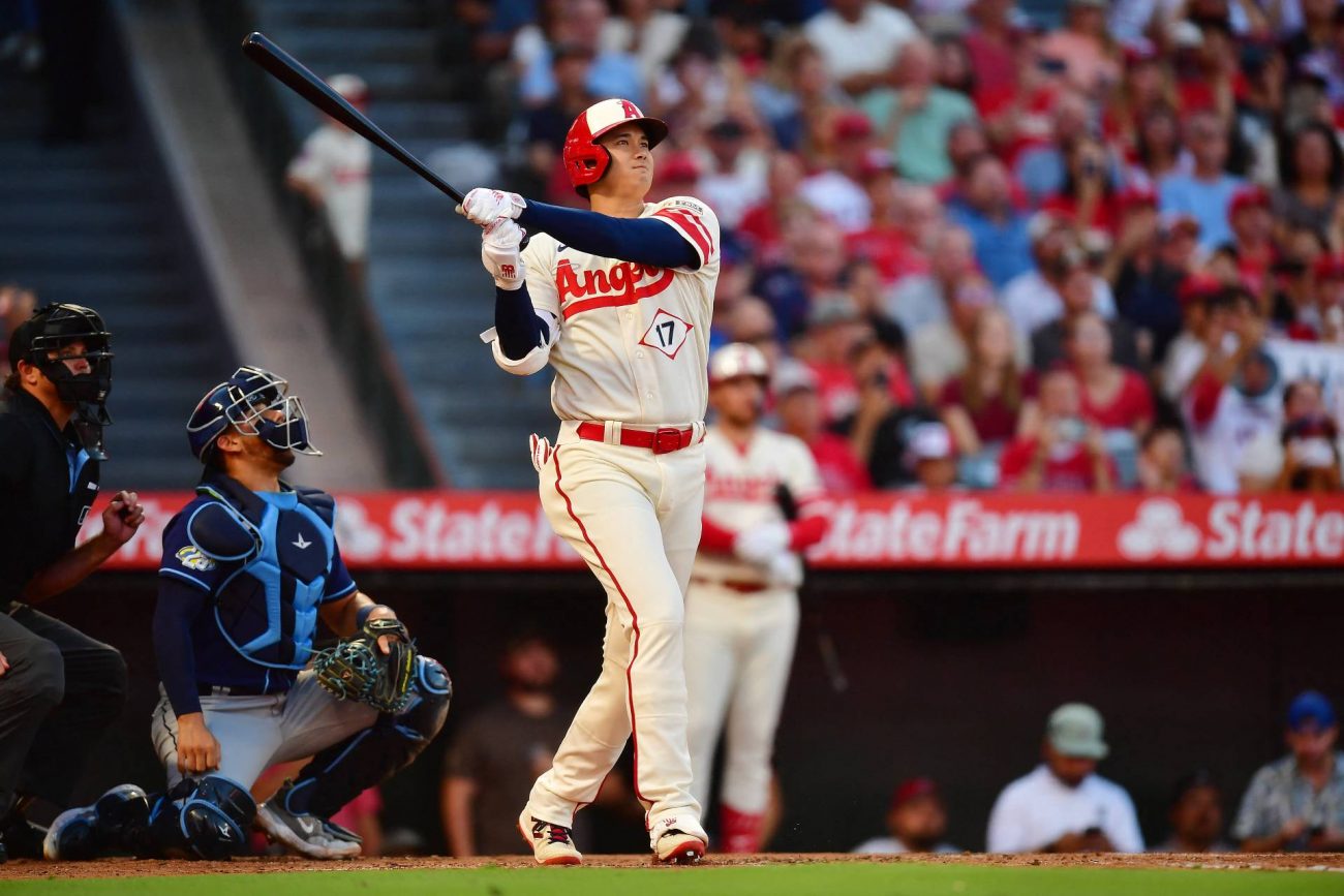 Ohtani gets the win, ties for the MLB HR lead as the Angels beat